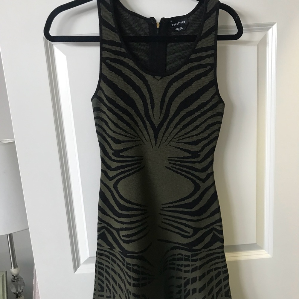 Bebe fit and flare dress. Xs